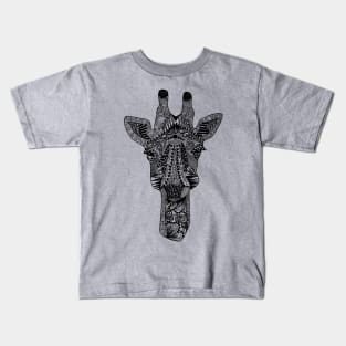 Twiga the Giraffe - Monochrome line art Kids T-Shirt